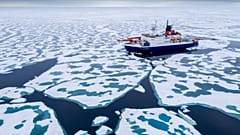 The Polar Stern vessel near the North Pole.