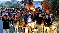 Εικόνα από τη διαμαρτυρία στην Κόρινθο