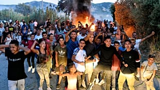 Εικόνα από τη διαμαρτυρία στην Κόρινθο