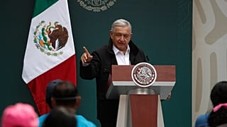 Andres Manuel Lopez Obrador en un acto en septiembre