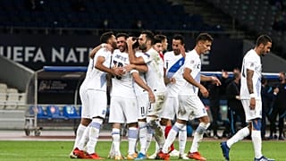Στιγμιότυπο από το ματς Ελλάδα - Μολδαβία για το Nations League