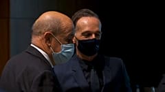 Die Außenminister Frankreichs und Deutschlands, Le Drian und Maas, in Luxemburg
