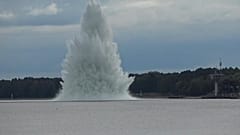 The 'Tallboy' bomb was located in the Piast Canal near Swinoujscie, and had been dropped by the British RAF in 1945.