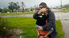 Passagem do furacão Deltano Louisiana