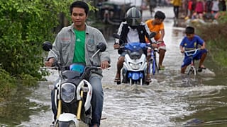 Inundaciones estos días a las afueras de Phnom Penh, en Camboya.