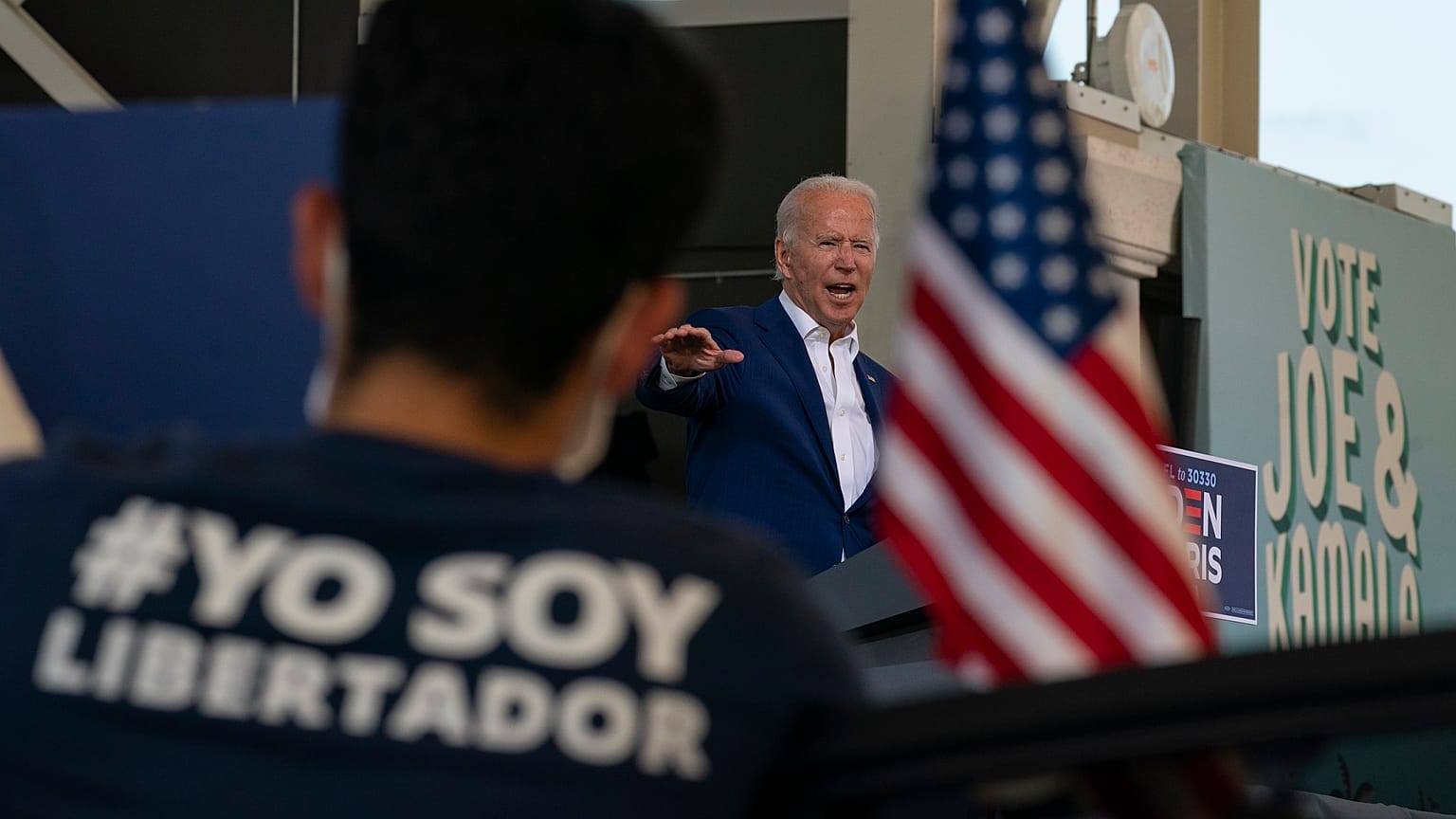 El candidato demócrata Joe Biden durante un mitin en Florida