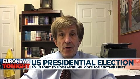 El politólogo Allan Litchman durante su entrevista con euronews 