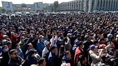 Акция протеста в Бишкеке 7 октября.