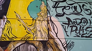 The bustling Athenian neighbourhood of Psirri is a mecca for street art