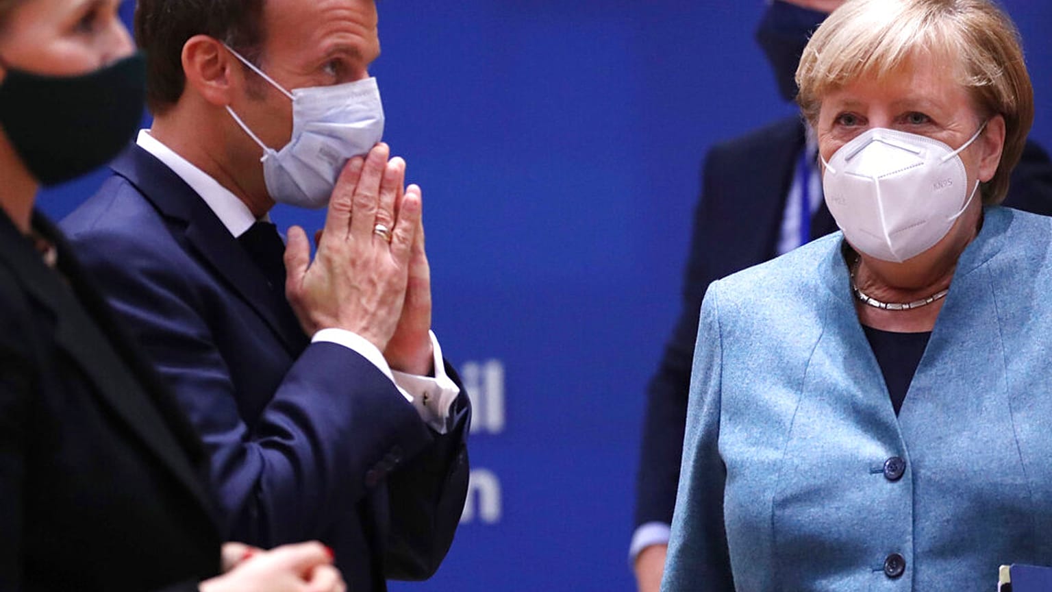 French President Emmanuel Macron and German Chancellor Angela Merkel