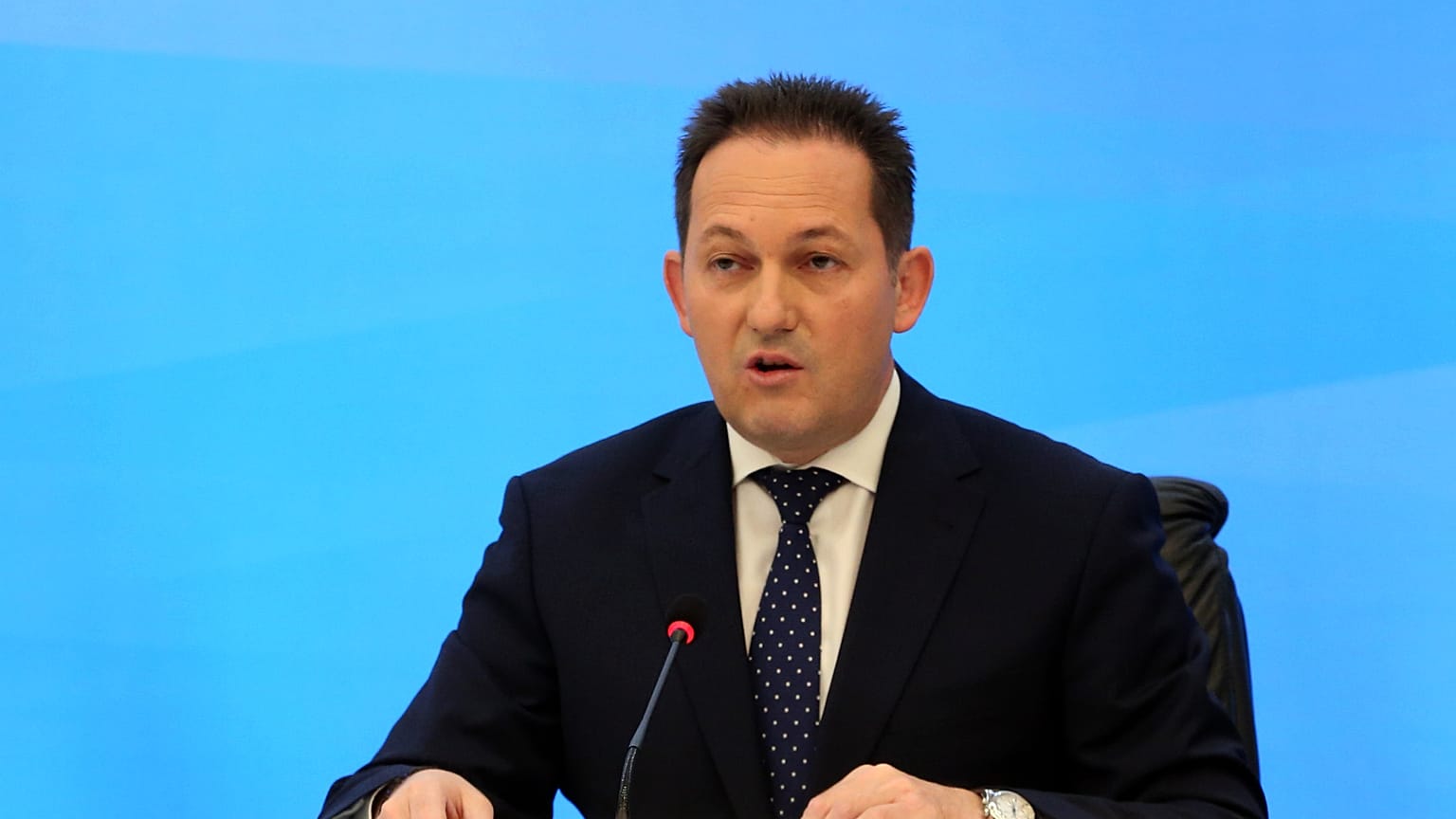 Ο κυβερνητικός εκπρόσωπος της Ελλάδας Στέλιος Πέτσας