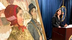 The painting 'Winter,' discovered in an upstate New York museum, was part of a cache of art seized by the Nazis from the Mosse family in Berlin in 1933.