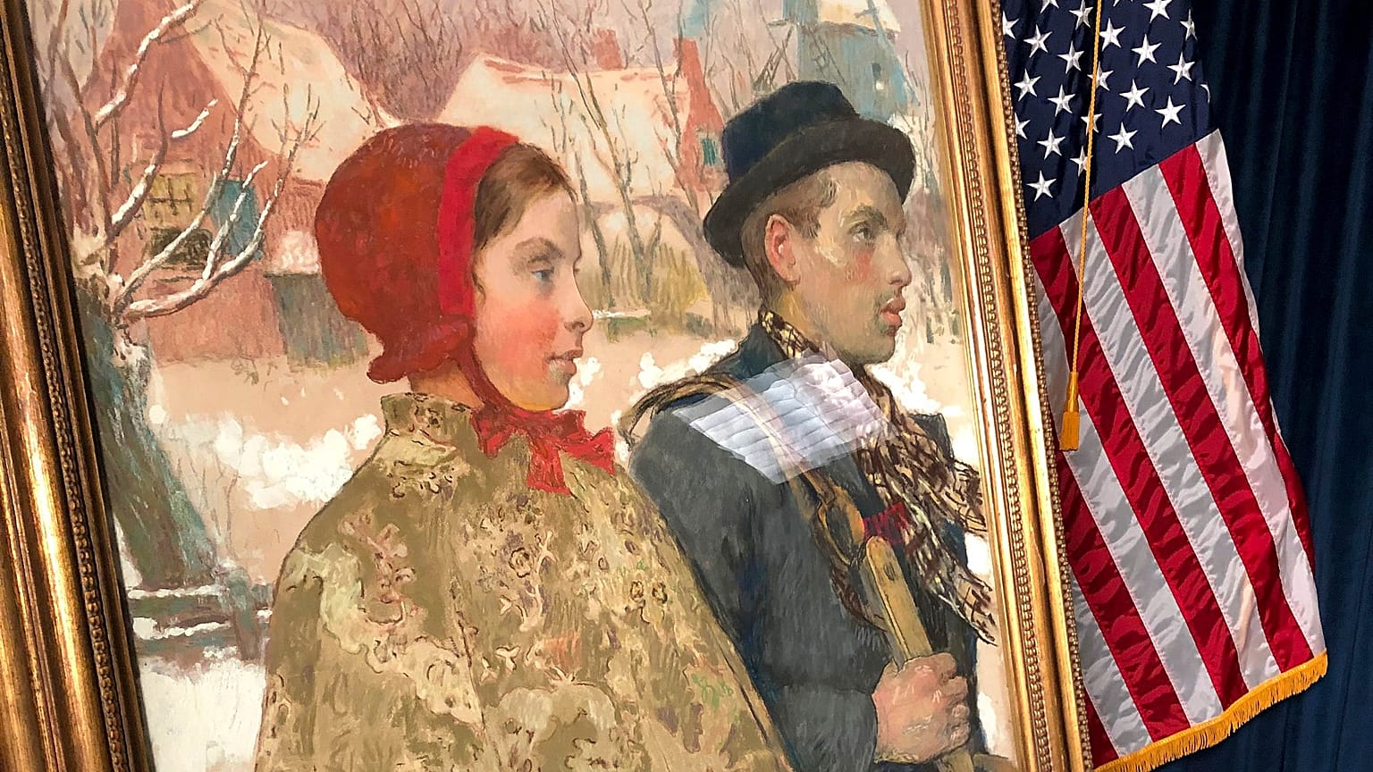 Gari Melchers imzalı 'Winter' (Kış) adlı eser