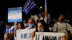 Protesta de la comunidad grecochipriota