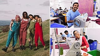 Tailors at work at Lucy & Yak's factory in India 
