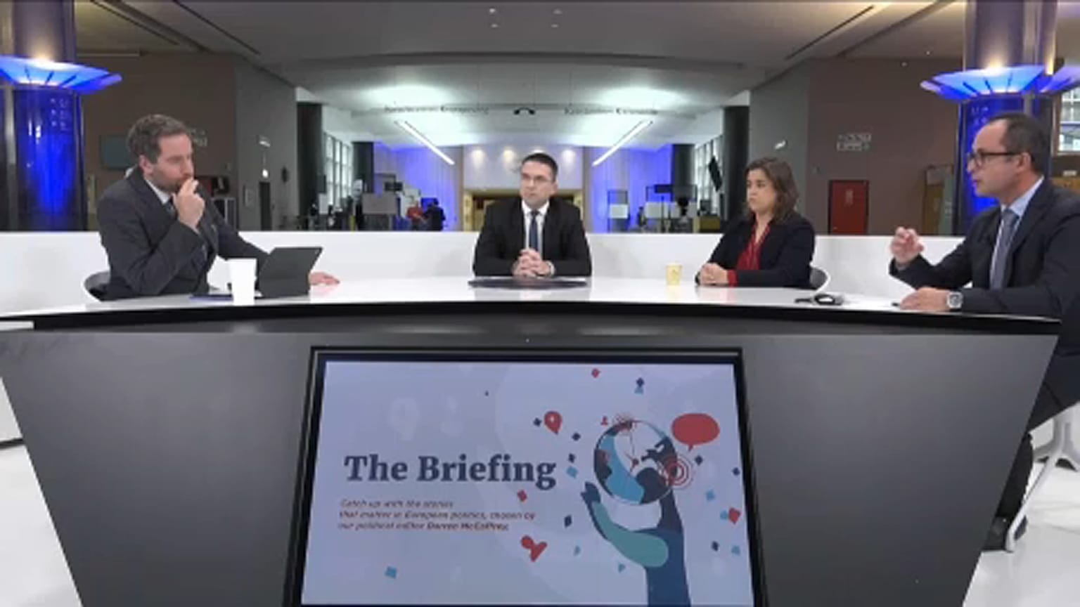 MEPs speak to Euronews' Political Editor, Darren McCaffrey, during a debate on the EU & Health in the European Parliament