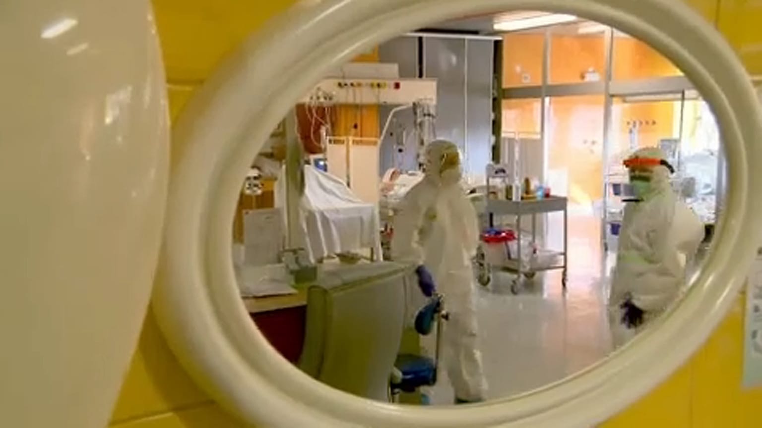 Ein Krankenhaus mit Covid-19-Patienten