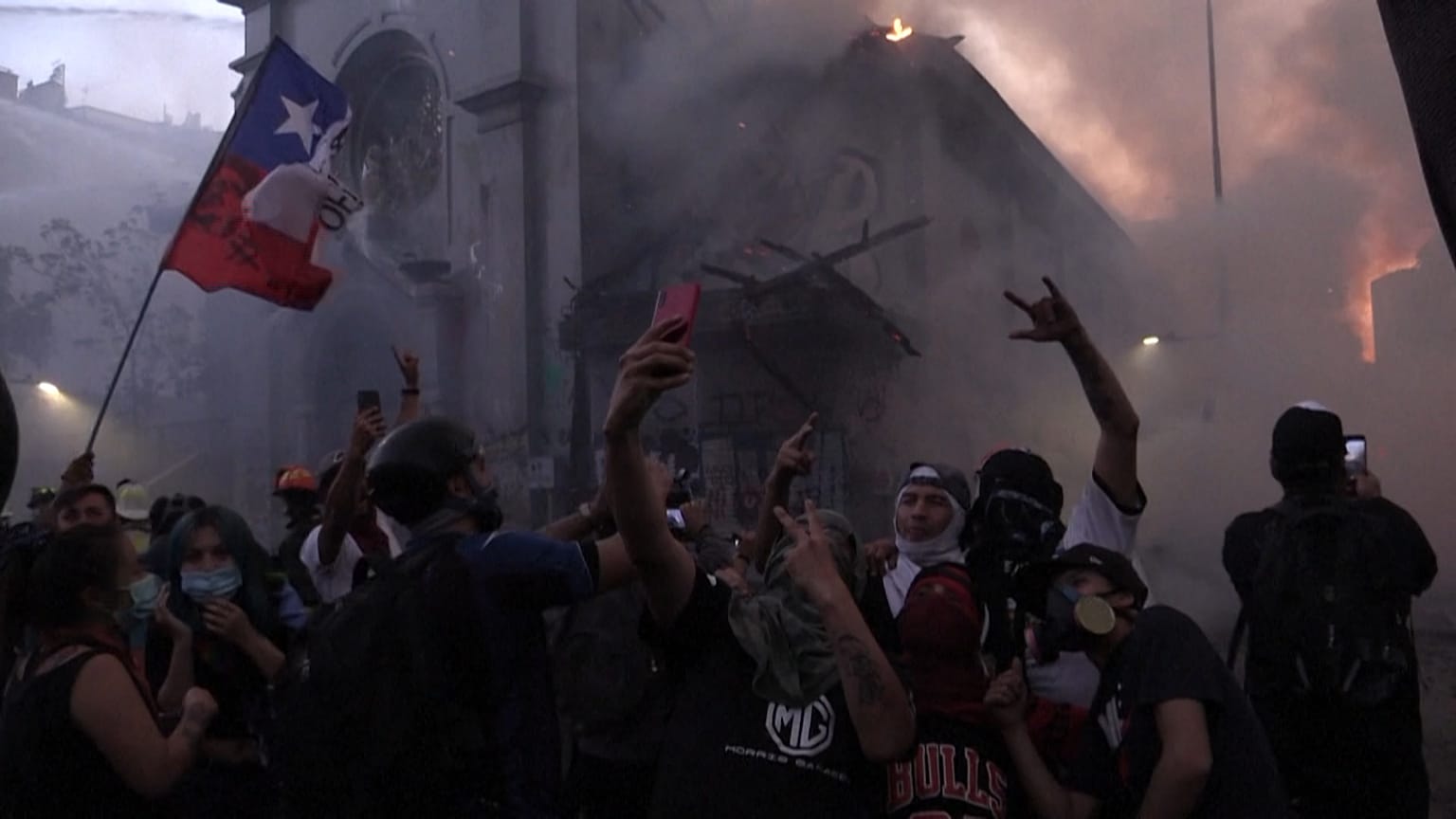 Manifestação acaba em confrontos no Chile