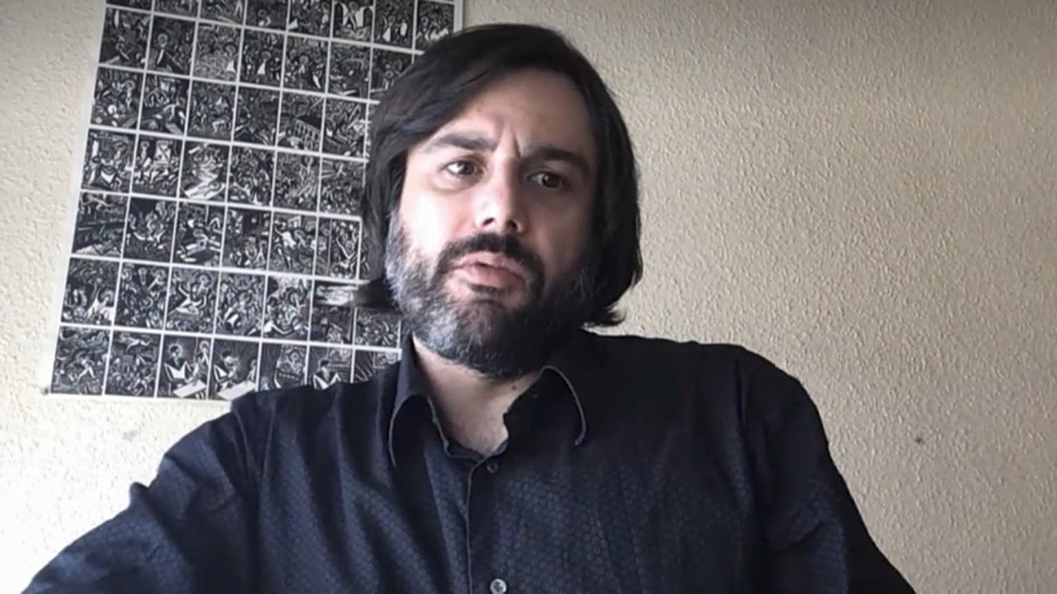 Daniel Bernabé durante su entrevista con Euronews