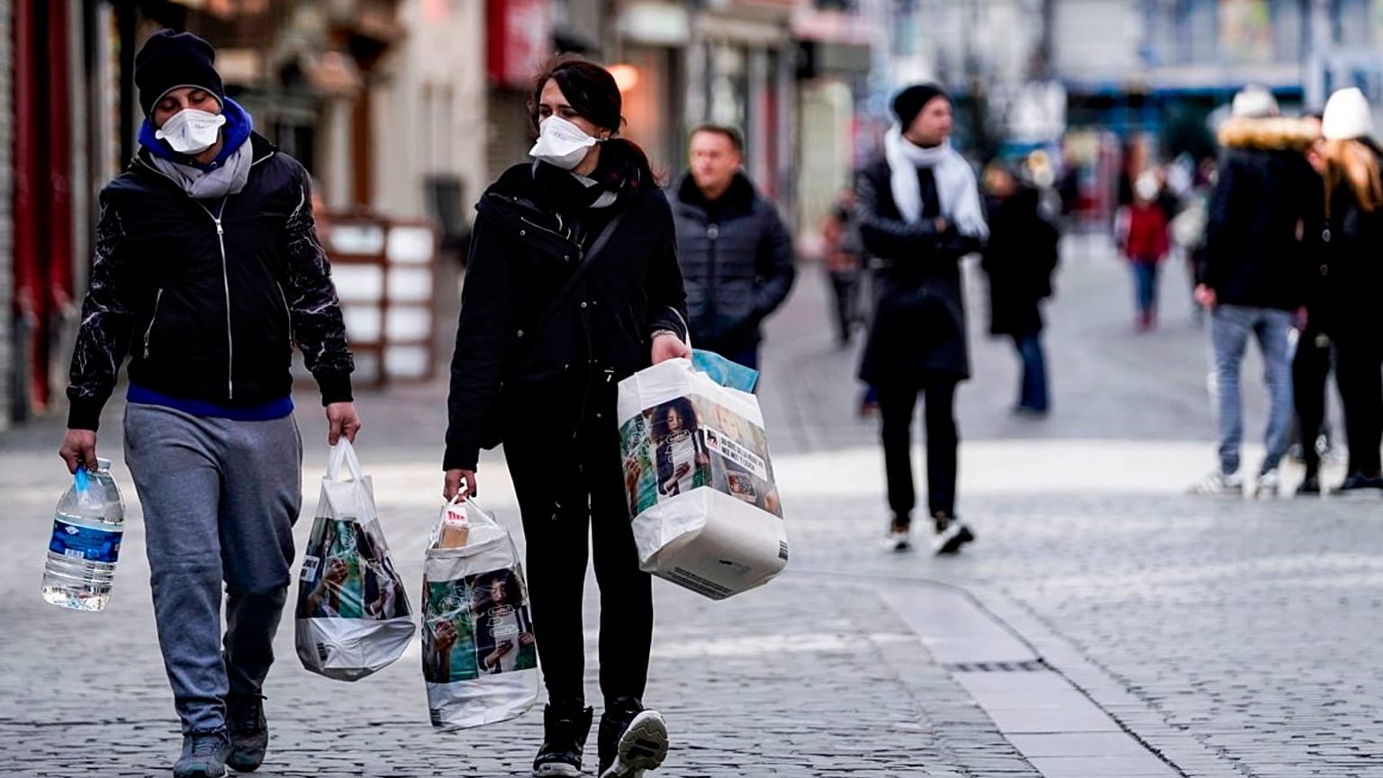 Brüksel'de bir alış veriş caddesi