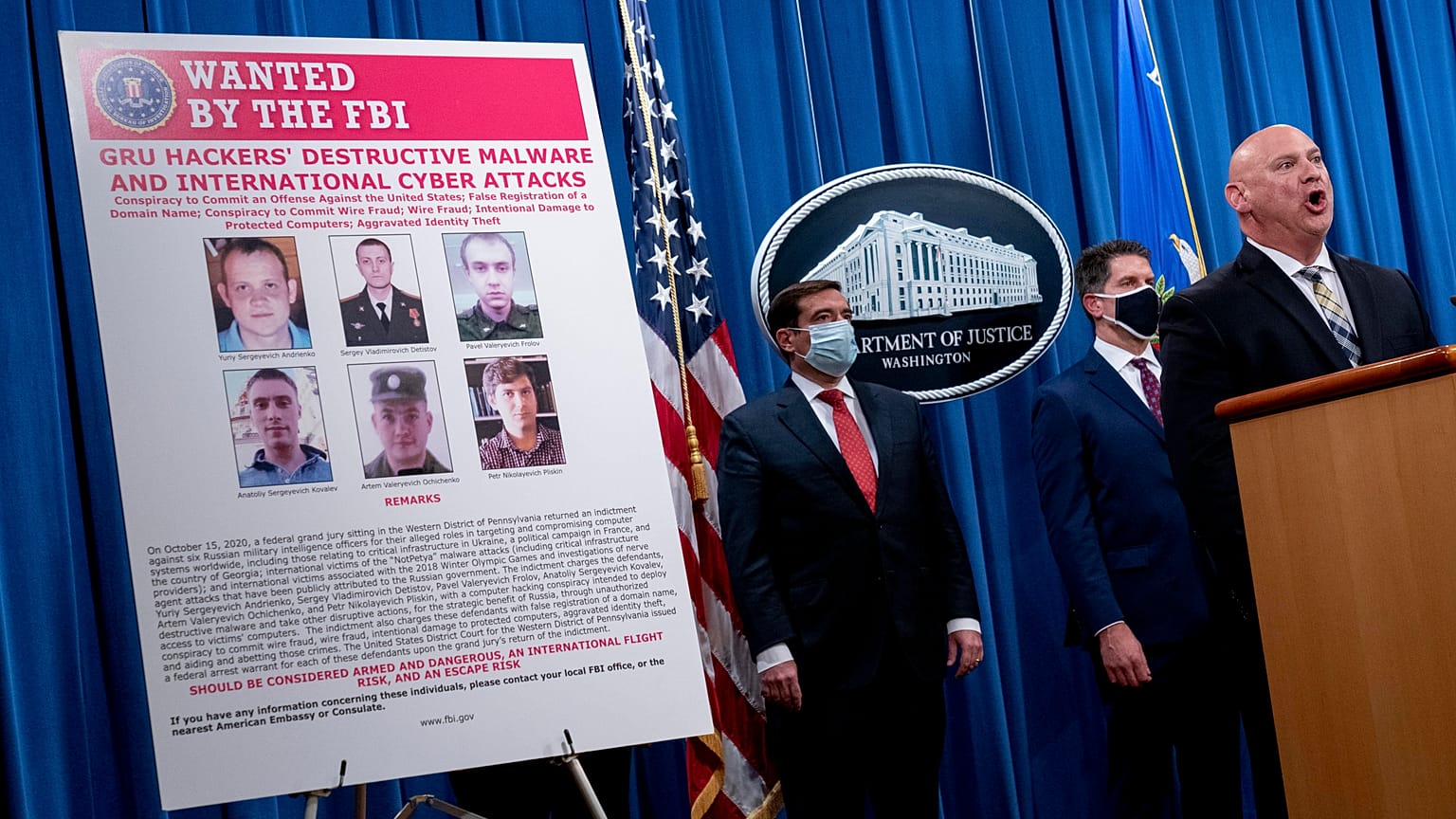 Des agents russes inculpés aux États-Unis pour des cyberattaques retentissantes