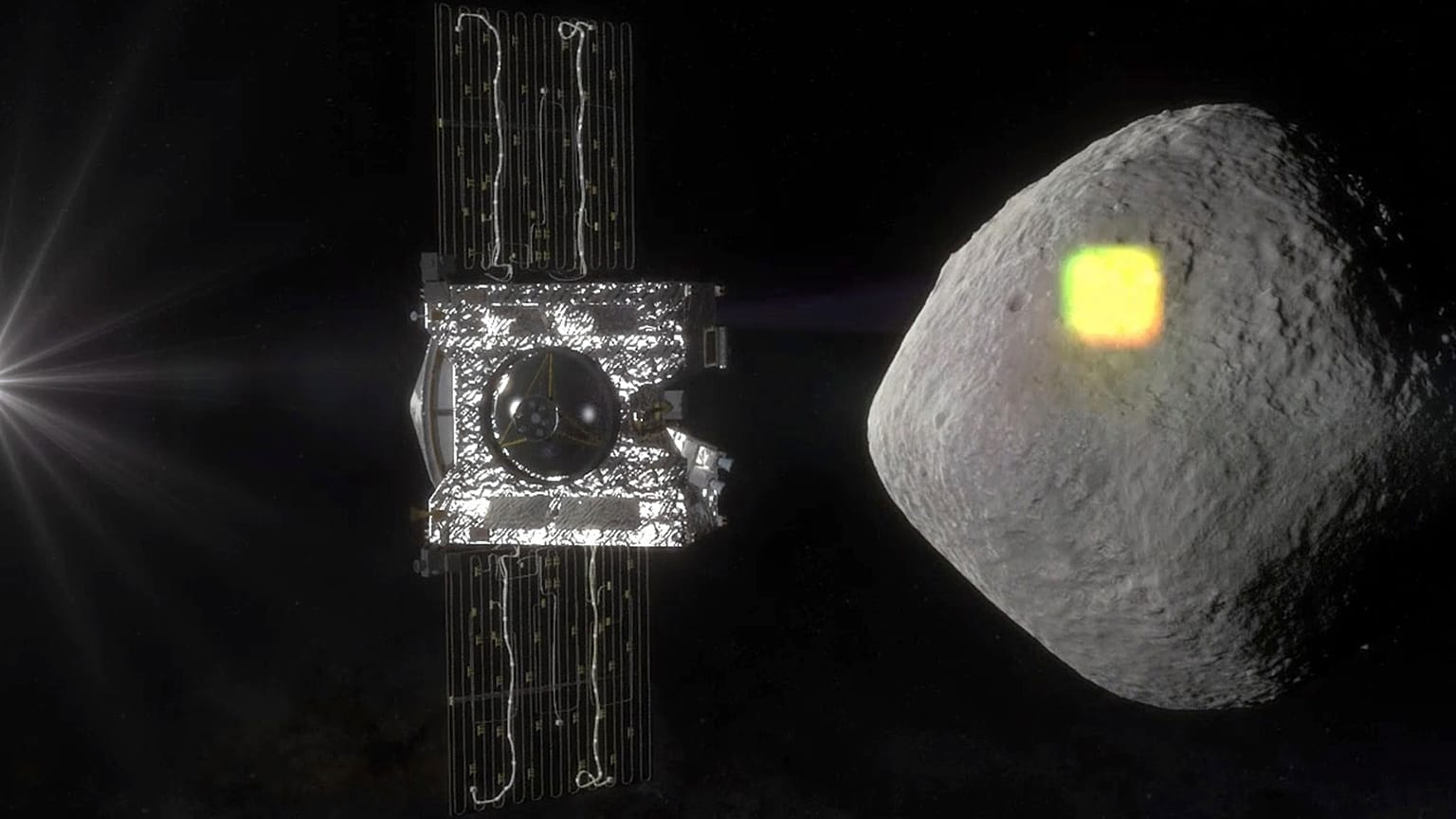 Raumsonde OSIRIS-REx untersucht Asteroiden Bennu (Model), 19.3.2019