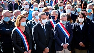 Demonstrations around France have called for support of freedom of speech and to pay tribute to French history teacher, Samuel Paty, who was beheaded near Paris on Friday.