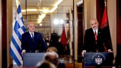 Yunan Dışişleri Bakanı Nikos Dendias ve Arnavutluk Başbakanı Edi Rama