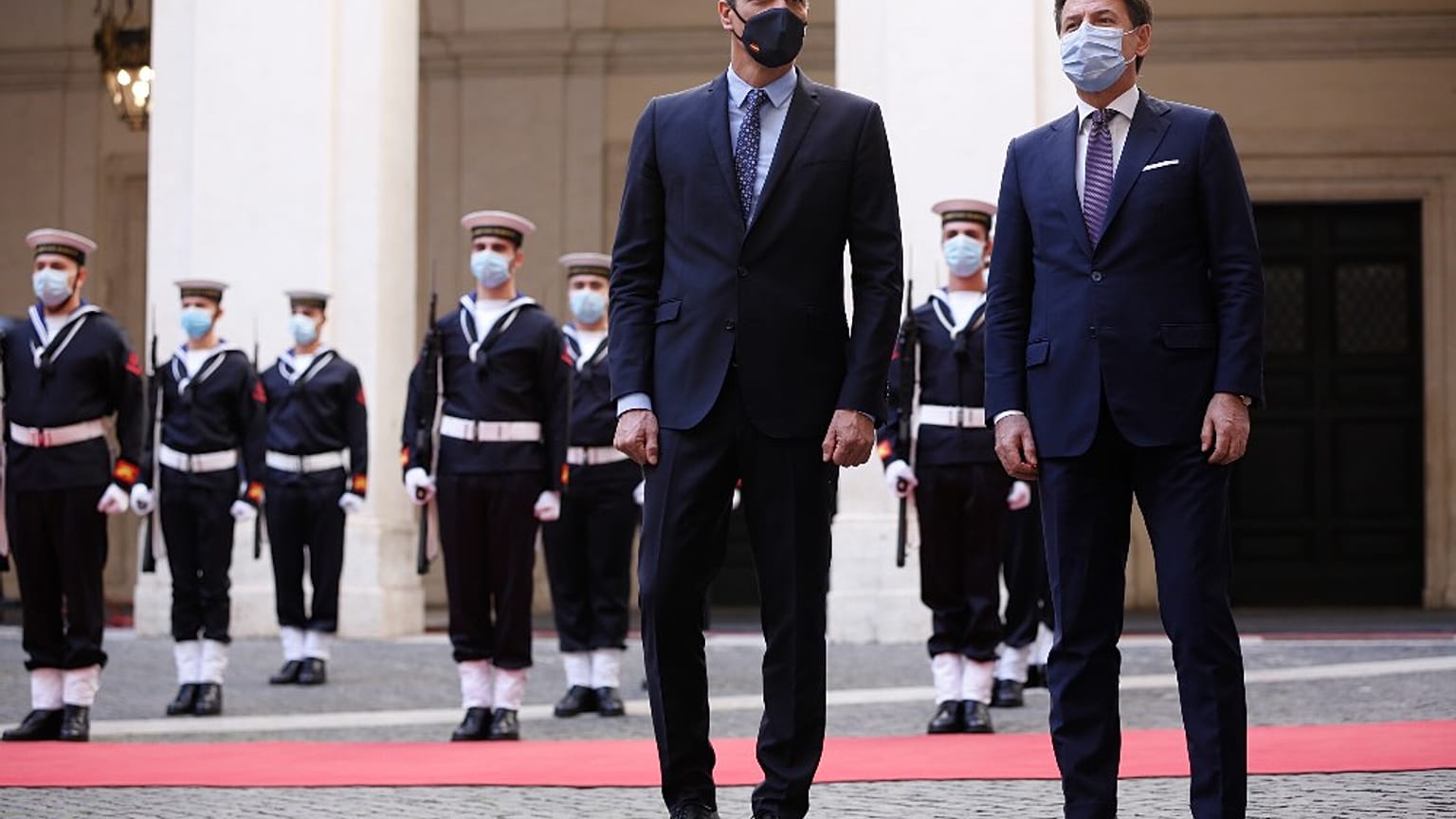 Sánchez e Conte a Palazzo Chigi