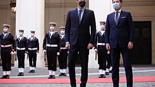 Sánchez e Conte a Palazzo Chigi