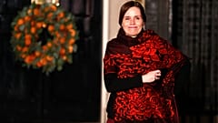 Iceland's Prime Minister Katrin Jakobsdottir leaves 10 Downing Street in London after attending a NATO reception hosted by British PM Boris Johnson in December 2019 