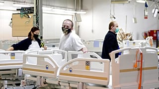 Zusätzliche Betten für Covid-19-Patienten in Slany