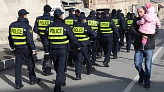 Грузинская полиция на улицах Тбилиси