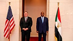 ABD Dışişleri Bakanı Pompeo ve Sudan Egemenlik Konseyi Başkanı Orgeneral Abdulfettah el-Burhan