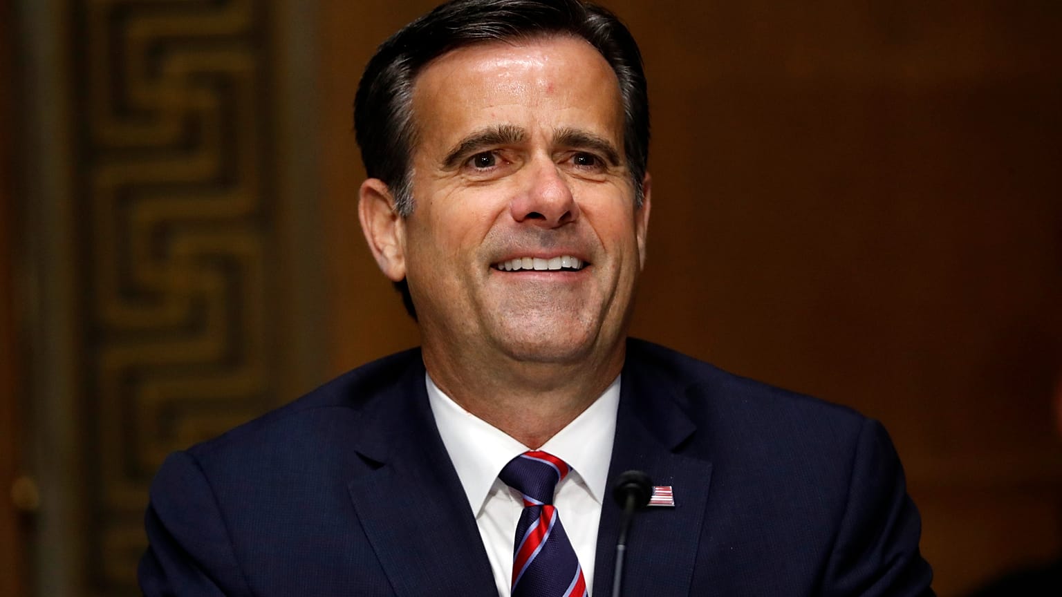 FILE - In this May 5, 2020, file photo, then-Rep. John Ratcliffe, R-Texas, and now Director of National Intelligence testifies before the Senate Intelligence Committee.