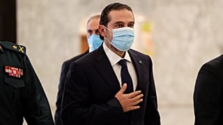 سعد الحرير يغادر مكتب الرئيس اللبناني ميشال عون في قصر بعبدا. بيروت - 2020/10/22