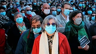Демонстрация в поддержку свободы слова в Байонне - 18/10/2020