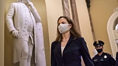 Judge Amy Coney Barrett, President Donald Trump's nominee for the Supreme Court, arrives for closed meetings with senators, at the Capitol in Washington, Wednesday, Oct. 21.