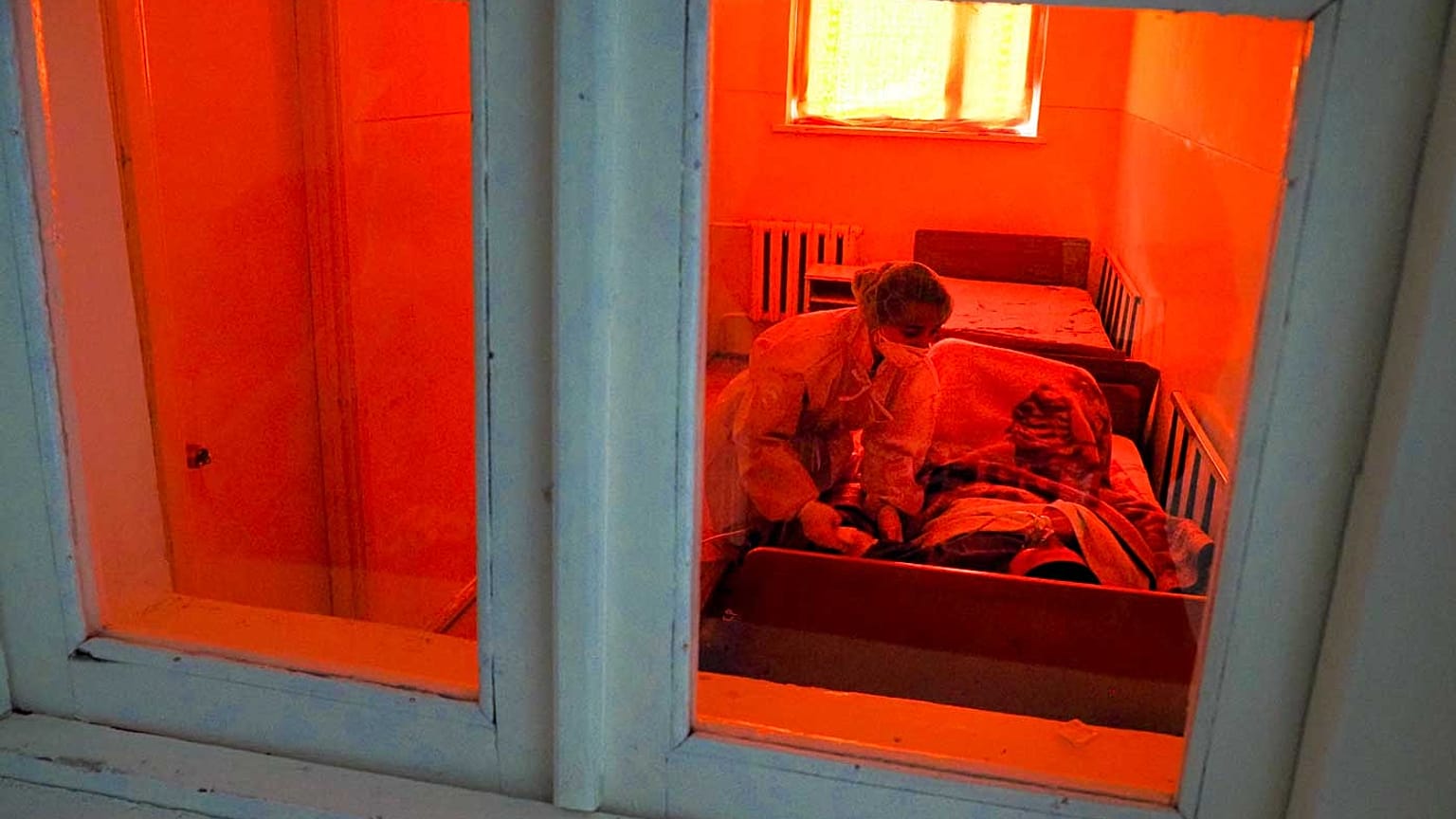 Il reparto Covid dell'ospedale della capitale del Nagorno-Karabakh, Stepanakert/Khankendi