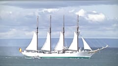 El buque escuela Juan Sebastián Elcano de la Armada española