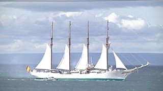 El buque escuela Juan Sebastián Elcano de la Armada española