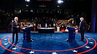 Joe Biden y Donald Trump durante el debate electoral