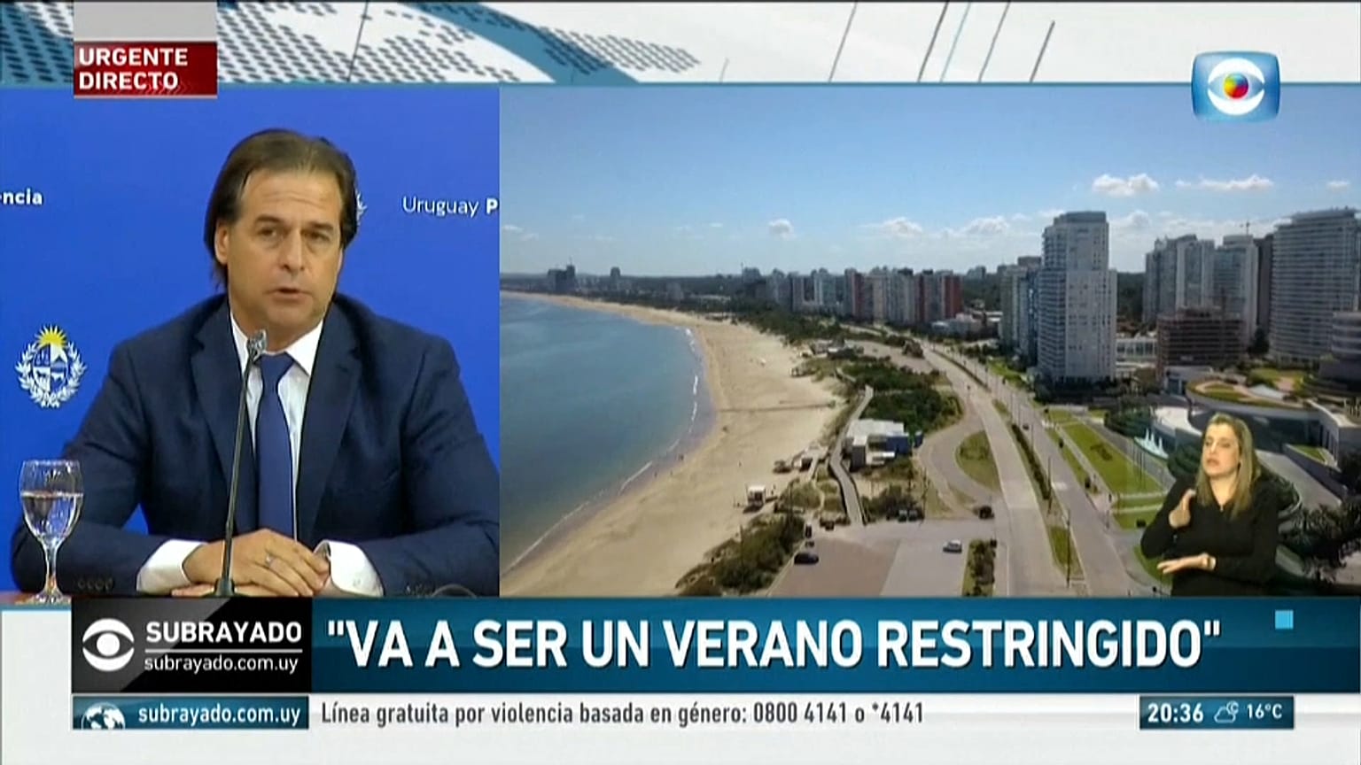 El presidente uruguayo, Luis Lacalle Pou, anuncia que las fronteras seguirán cerradas