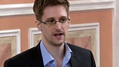 In this Oct. 11, 2013 file image made from video and released by WikiLeaks, former National Security Agency systems analyst Edward Snowden speaks in Moscow.