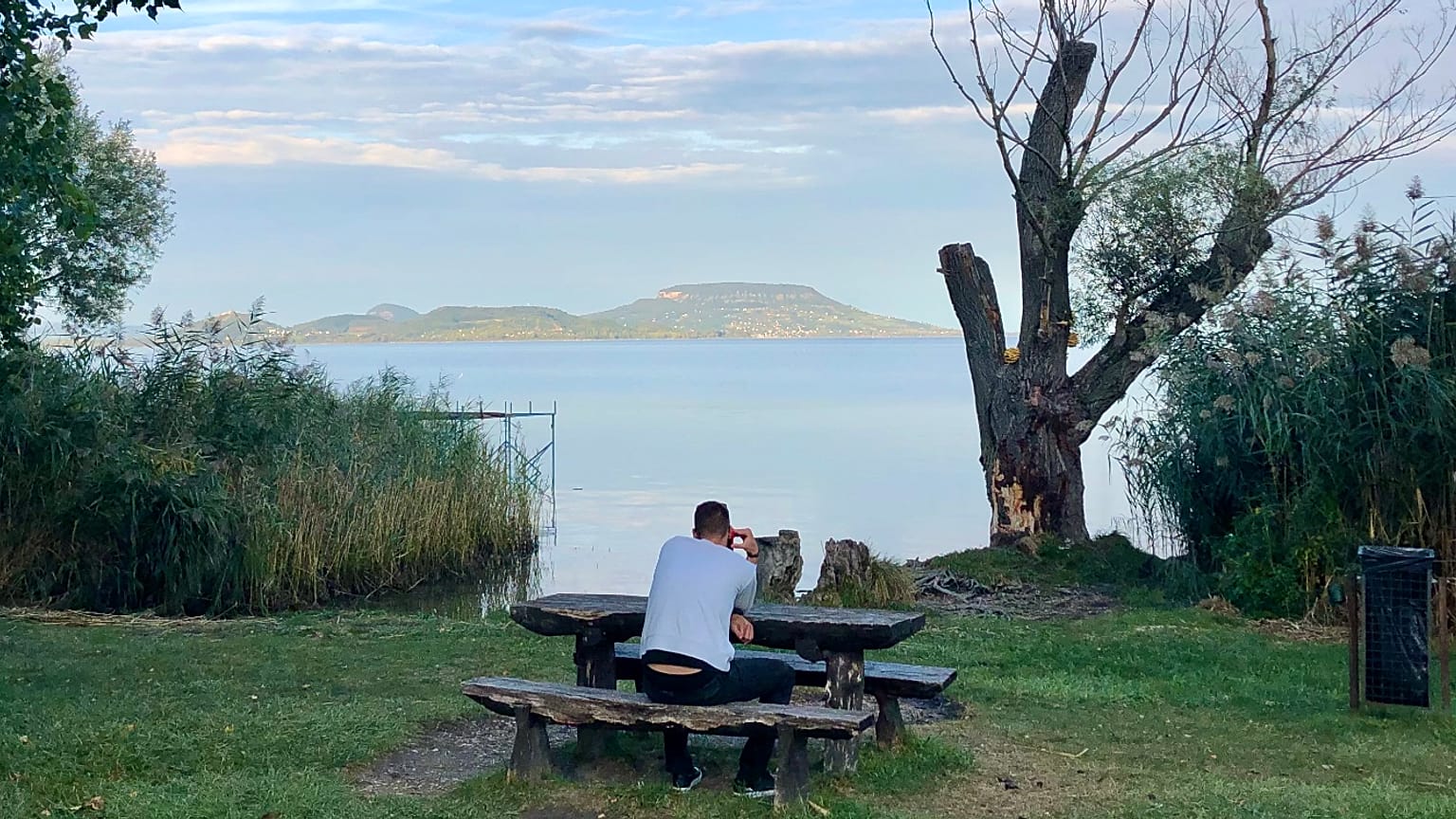 Kevés helyen közelíthető meg a Balaton vize a part természetes állapotában - 2020 ősze, Balatongyörök, 