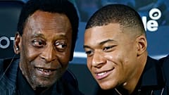 Pelé im April 2019 in Paris an der Seite des französischen Superstars Kylian Mbappé