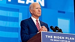 Democratic presidential candidate and former Vice President Joe Biden speaks about coronavirus in Wilmington, Delaware on Friday, Oct. 23, 2020.