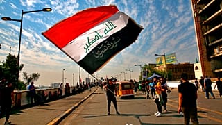 Irak, Bağdat'ta düzenlenen gösterilerden bir kare.