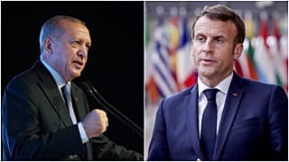 الرئيسان الفرنسي إيمانويل ماكرون والتركي رجب طيب أردوغان