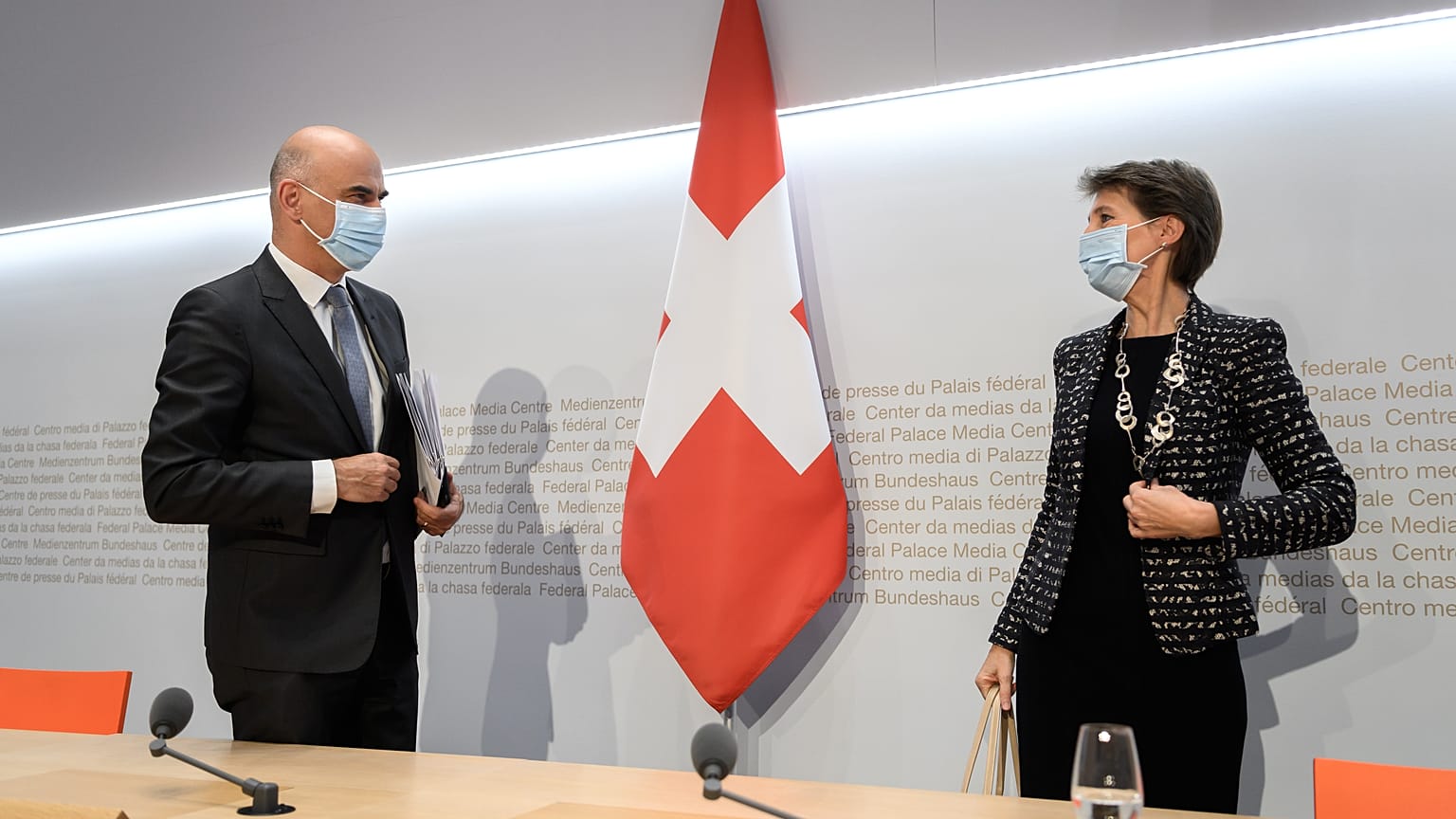 Bundespräsidentin Simonetta Sommaruga und Finanzminister Alain Berset